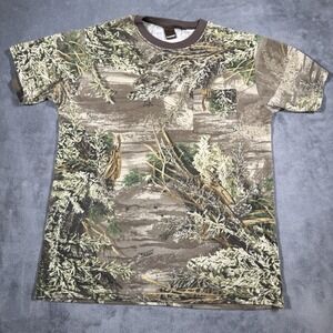 Vintage Ranger T Shirt Men's Large Realtree Advantage Max Camo Hunting Pocket